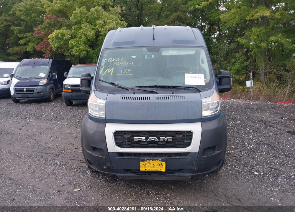 2019 RAM PROMASTER 3500 CARGO VAN HIGH ROOF 159 WB EXT VIN: 3C6URVJG2KE544579
