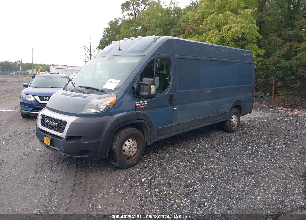 2019 RAM PROMASTER 3500 CARGO VAN HIGH ROOF 159 WB EXT VIN: 3C6URVJG2KE544579