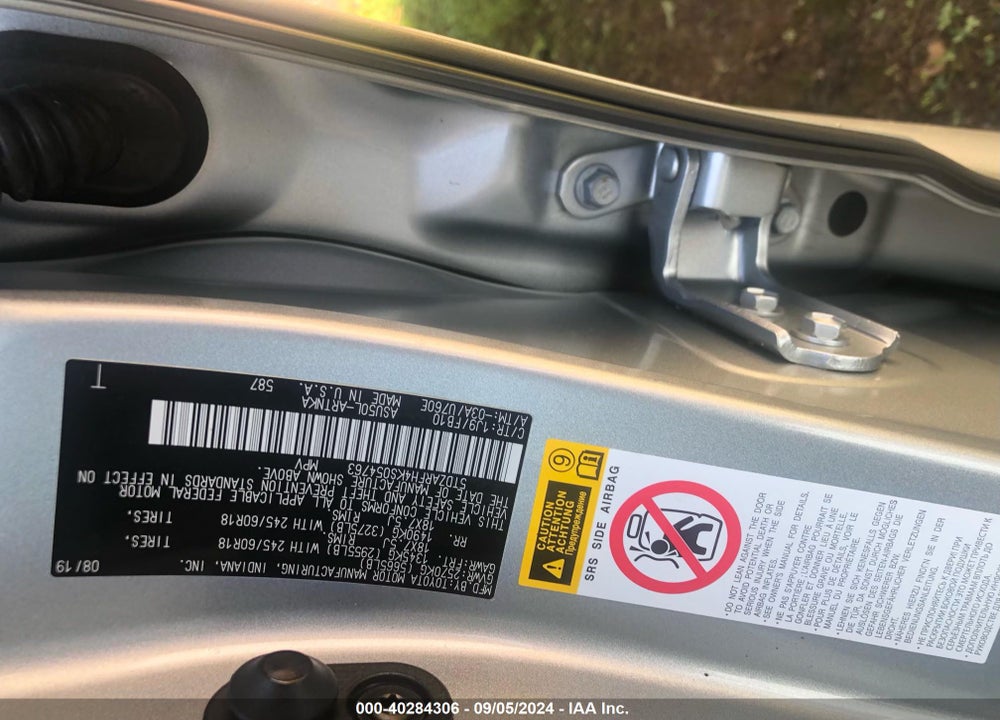 2019 TOYOTA HIGHLANDER VIN: 5TDZARFH4KS054763