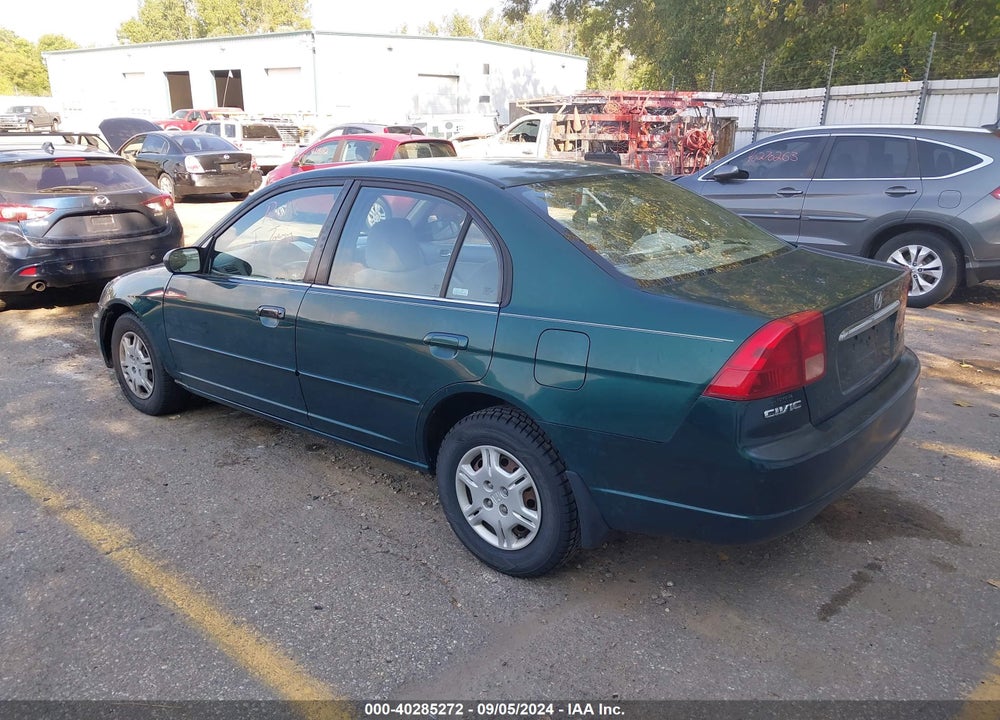 2002 HONDA CIVIC LX VIN: 1HGES165X2L074490