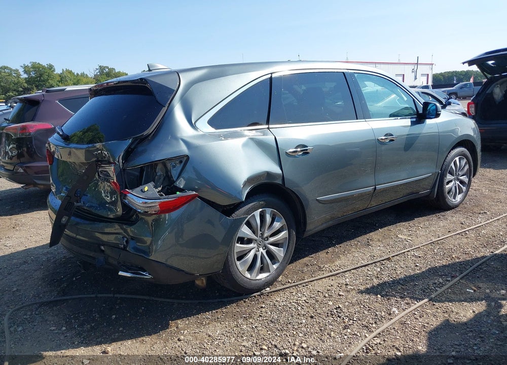 2015 ACURA MDX TECHNOLOGY PACKAGE VIN: 5FRYD4H47FB001614