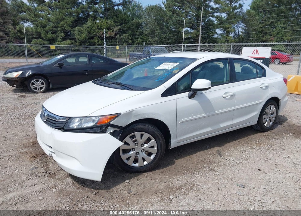 2012 HONDA CIVIC LX VIN: 19XFB2F53CE087035