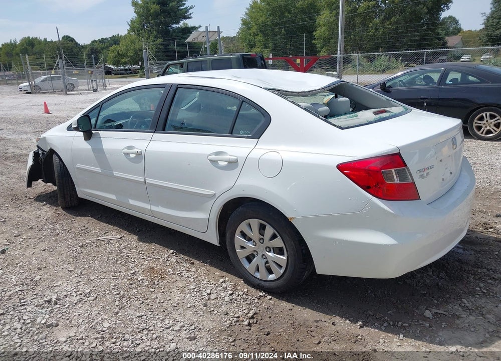 2012 HONDA CIVIC LX VIN: 19XFB2F53CE087035