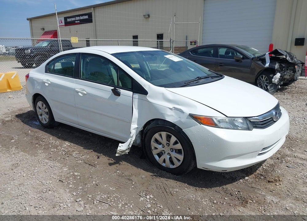 2012 HONDA CIVIC LX VIN: 19XFB2F53CE087035