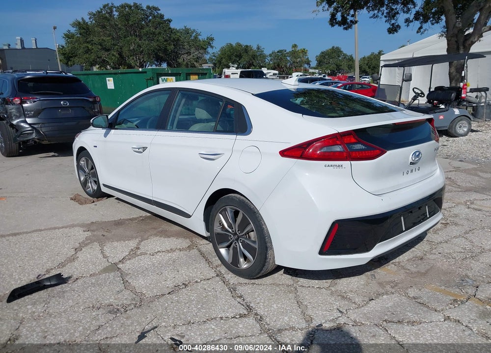 2019 HYUNDAI IONIQ HYBRID LIMITED VIN: KMHC05LC7KU137038