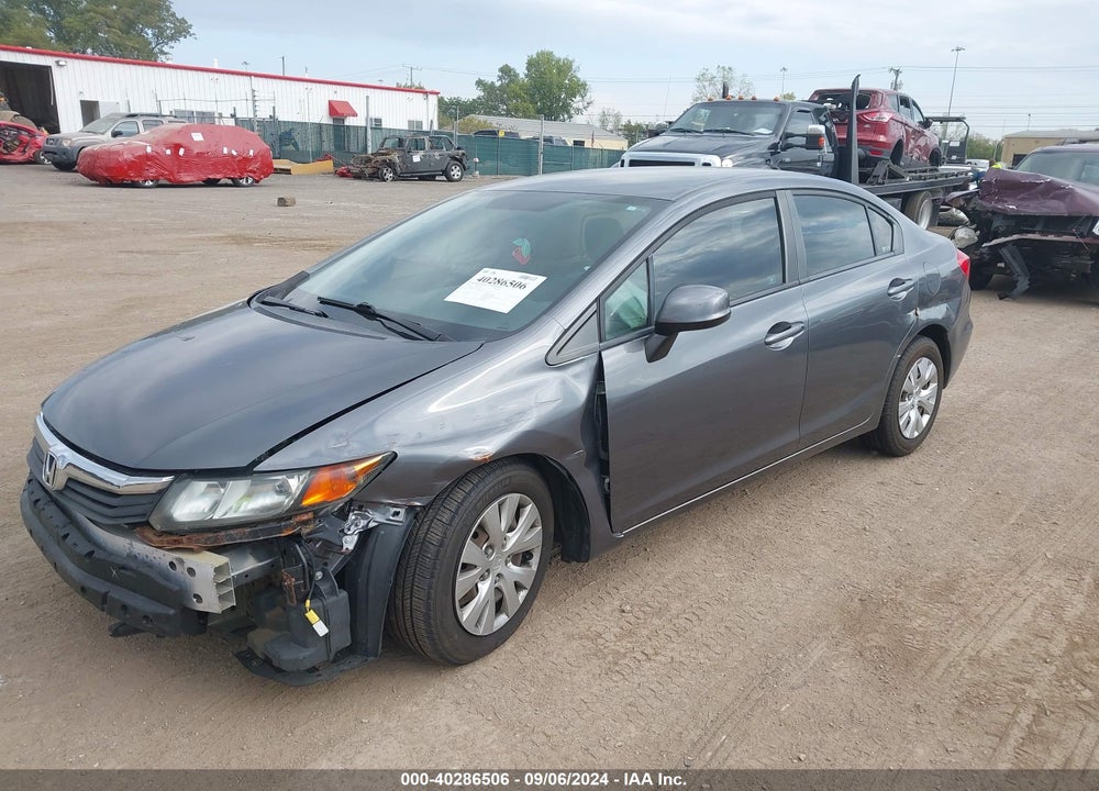 2012 HONDA CIVIC LX VIN: 19XFB2F55CE049631