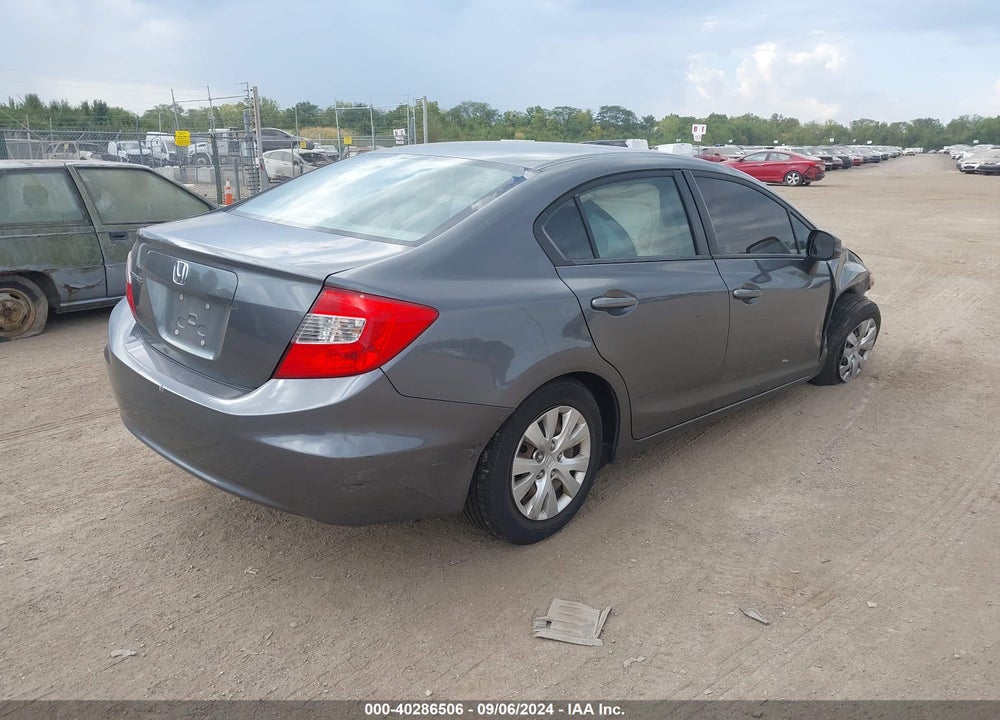 2012 HONDA CIVIC LX VIN: 19XFB2F55CE049631