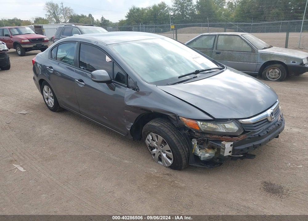 2012 HONDA CIVIC LX VIN: 19XFB2F55CE049631