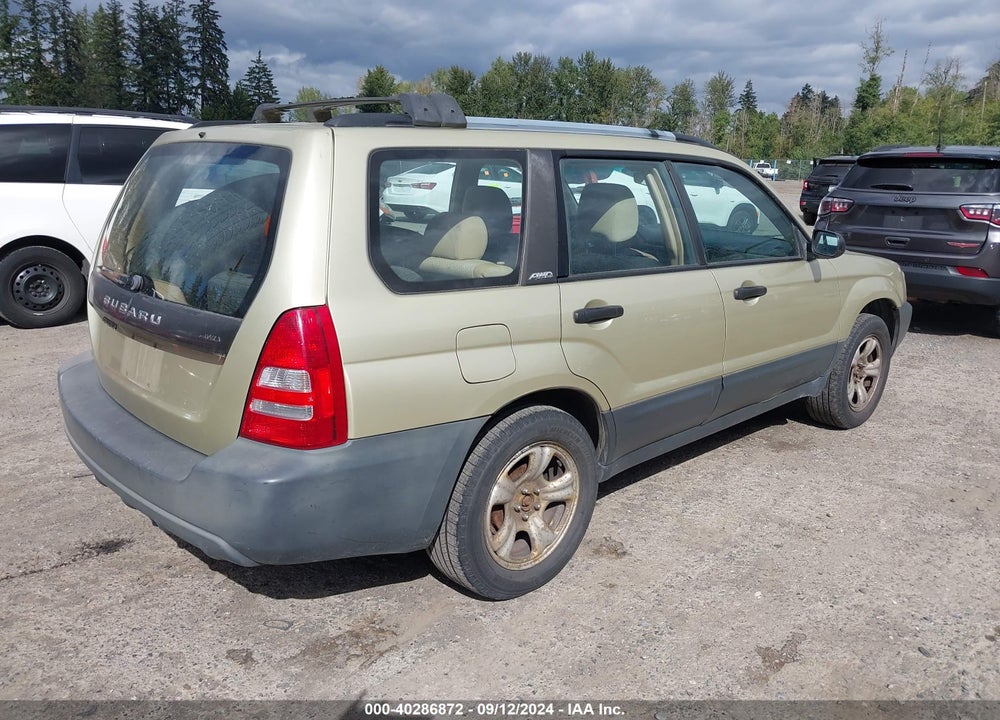2003 SUBARU FORESTER X VIN: JF1SG63693H763069