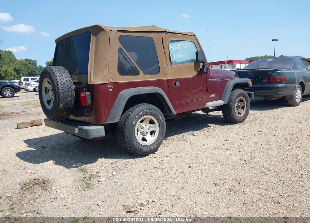 2002 JEEP WRANGLER X VIN: 1J4FA39S32P760456