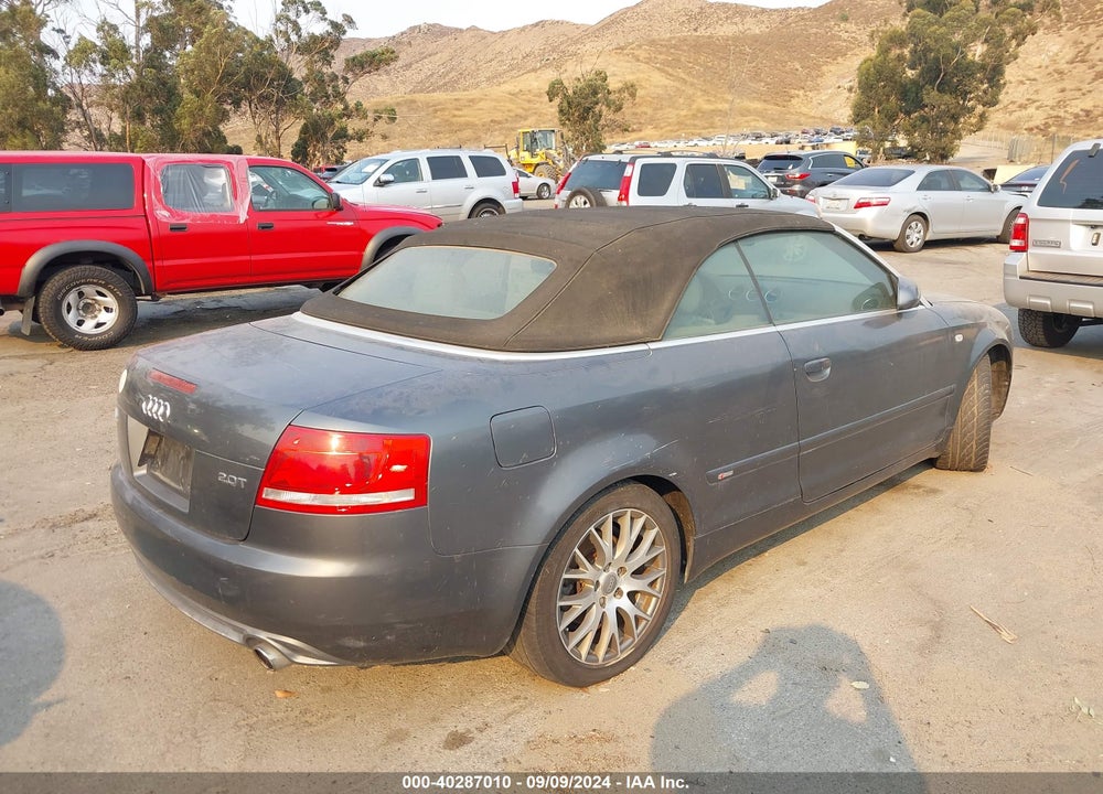 2009 AUDI A4 2.0T VIN: WAUAF48H79K006624