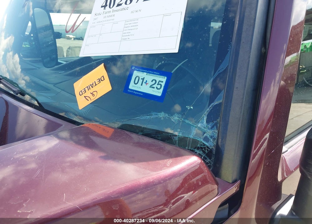 2007 HUMMER H2 SUV VIN: 5GRGN23UX7H107545