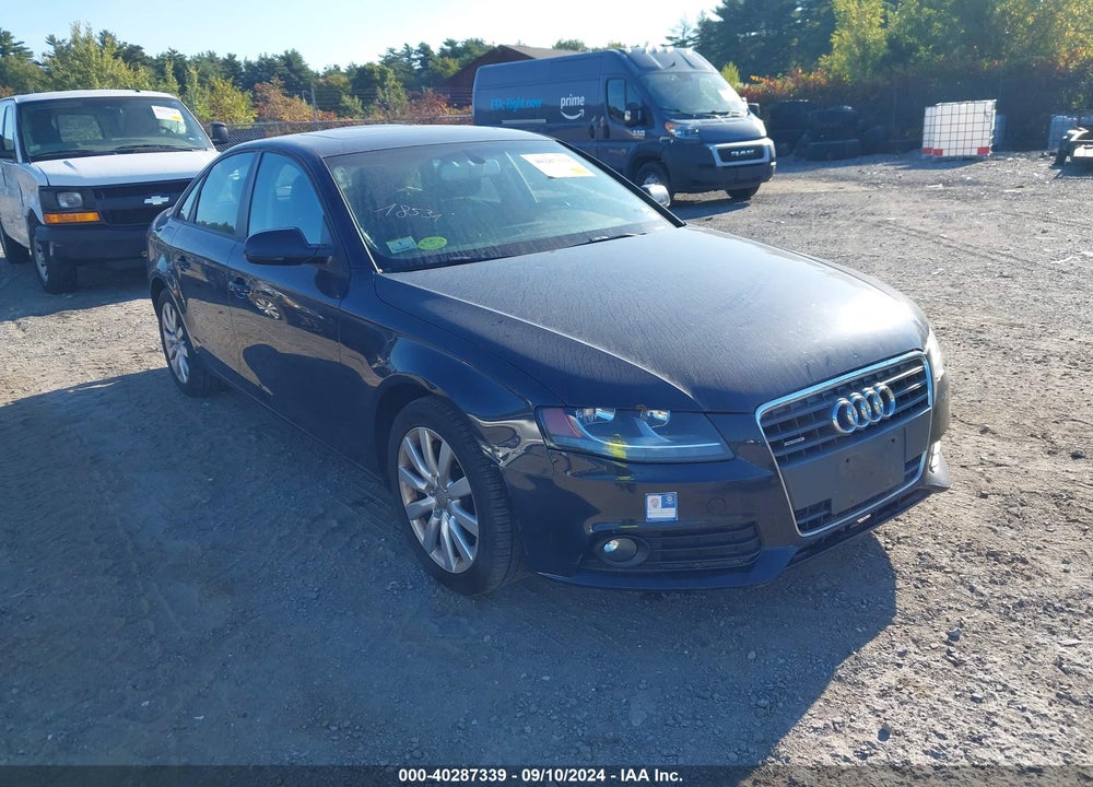 2012 AUDI A4 2.0T PREMIUM VIN: WAUDFAFLXCA081074