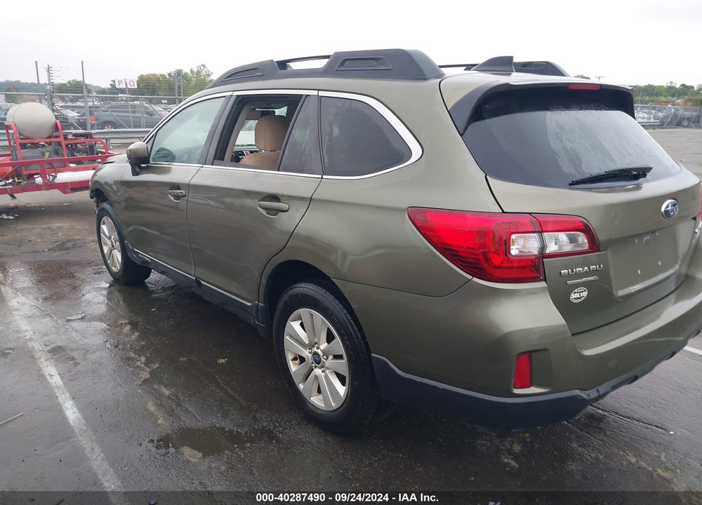 2017 SUBARU OUTBACK 2.5I PREMIUM VIN: 4S4BSACC8H3407150