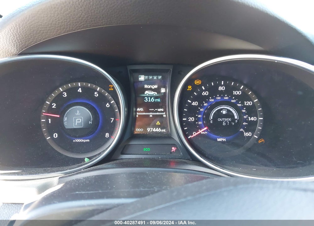 2014 HYUNDAI SANTA FE SPORT 2.0L TURBO VIN: 5XYZWDLAXEG164164