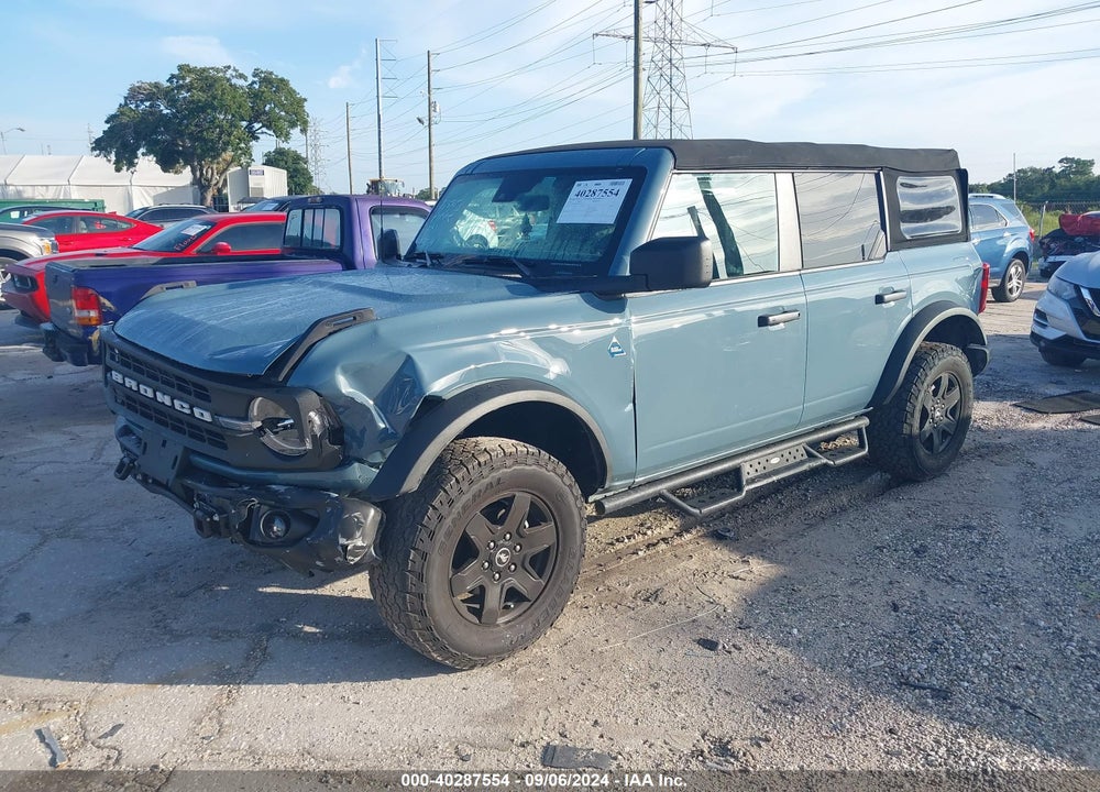 2022 FORD BRONCO BLACK DIAMOND VIN: 1FMDE5BH8NLB18270