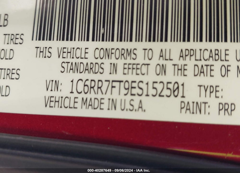 2014 RAM 1500 EXPRESS VIN: 1C6RR7FT9ES152501