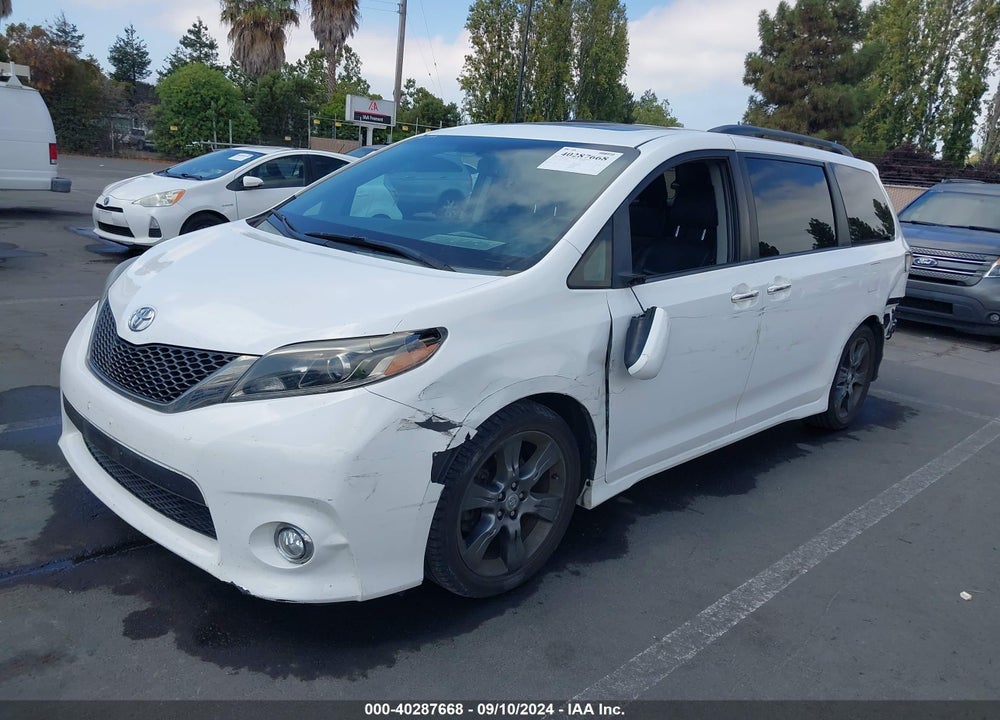 2015 TOYOTA SIENNA SE 8 PASSENGER VIN: 5TDXK3DC0FS597588