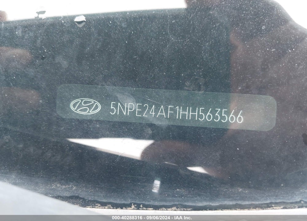 2017 HYUNDAI SONATA VIN: 5NPE24AF1HH563566