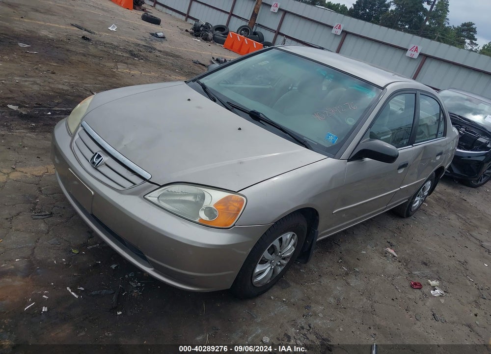 2001 HONDA CIVIC LX VIN: 1HGES16541L045582