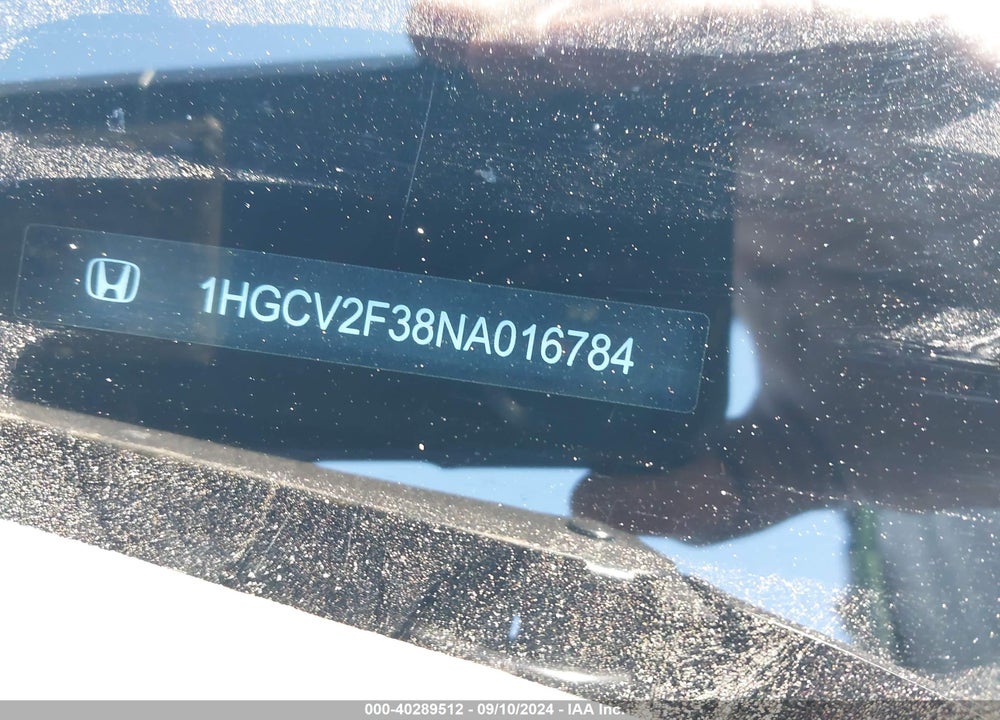 2022 HONDA ACCORD SPORT 2.0T VIN: 1HGCV2F38NA016784