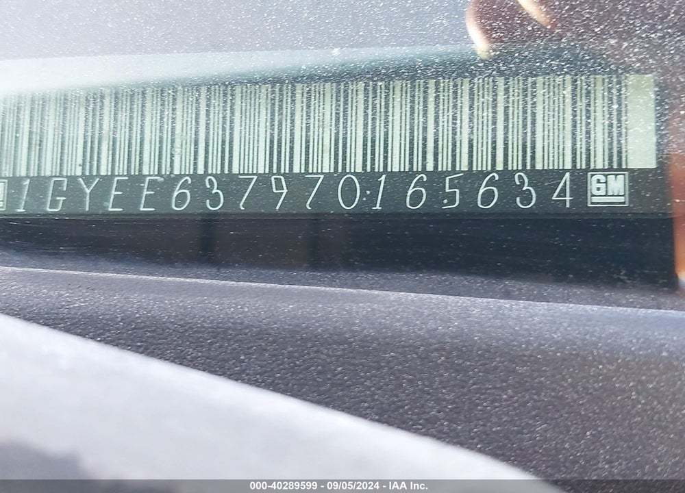 2007 CADILLAC SRX V6 VIN: 1GYEE637970165634