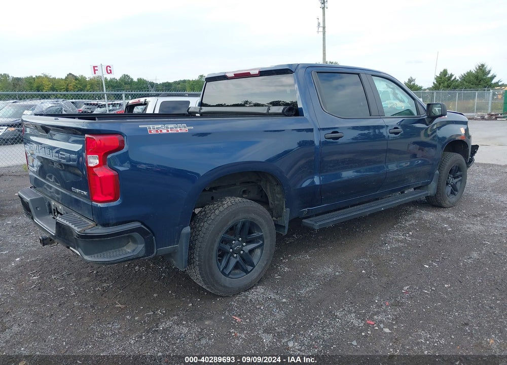2021 CHEVROLET SILVERADO 1500 4WD SHORT BED CUSTOM TRAIL BOSS VIN: 1GCPYCEF9MZ234645