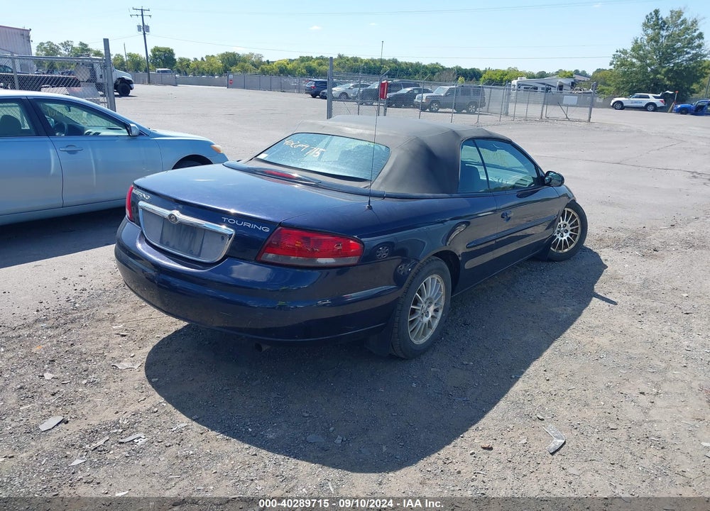 2004 CHRYSLER SEBRING LXI VIN: 1C3EL55R64N218622
