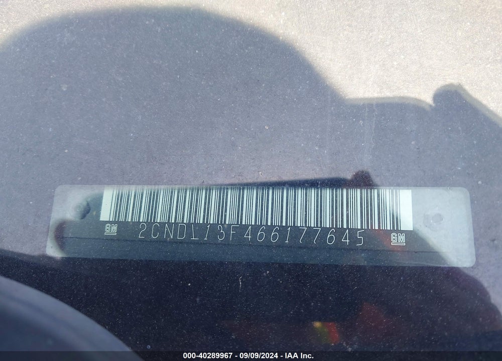 2006 CHEVROLET EQUINOX LS VIN: 2CNDL13F466177645
