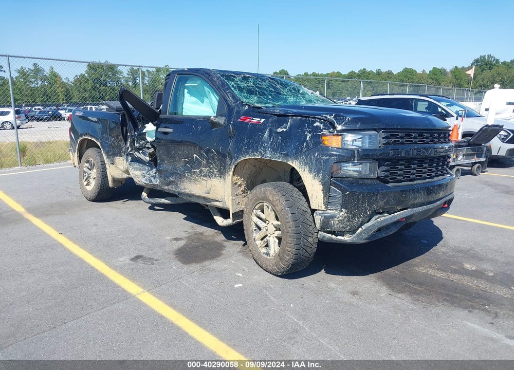 2021 CHEVROLET SILVERADO 1500 4WD SHORT BED CUSTOM TRAIL BOSS VIN: 1GCPYCEF3MZ283081