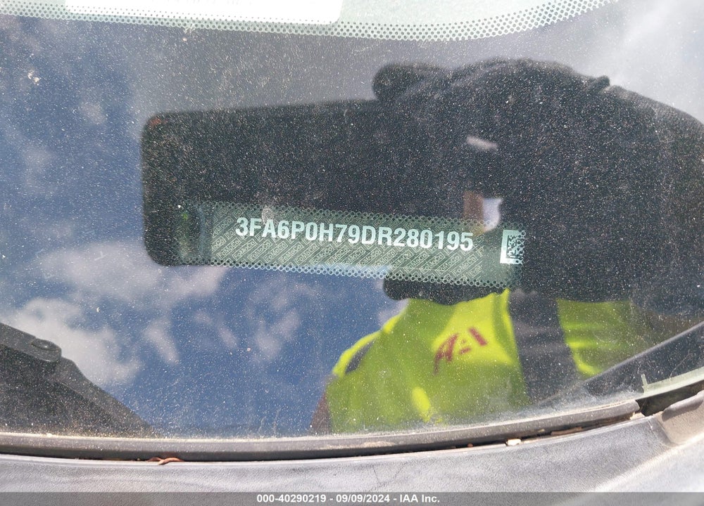 2013 FORD FUSION SE VIN: 3FA6P0H79DR280195