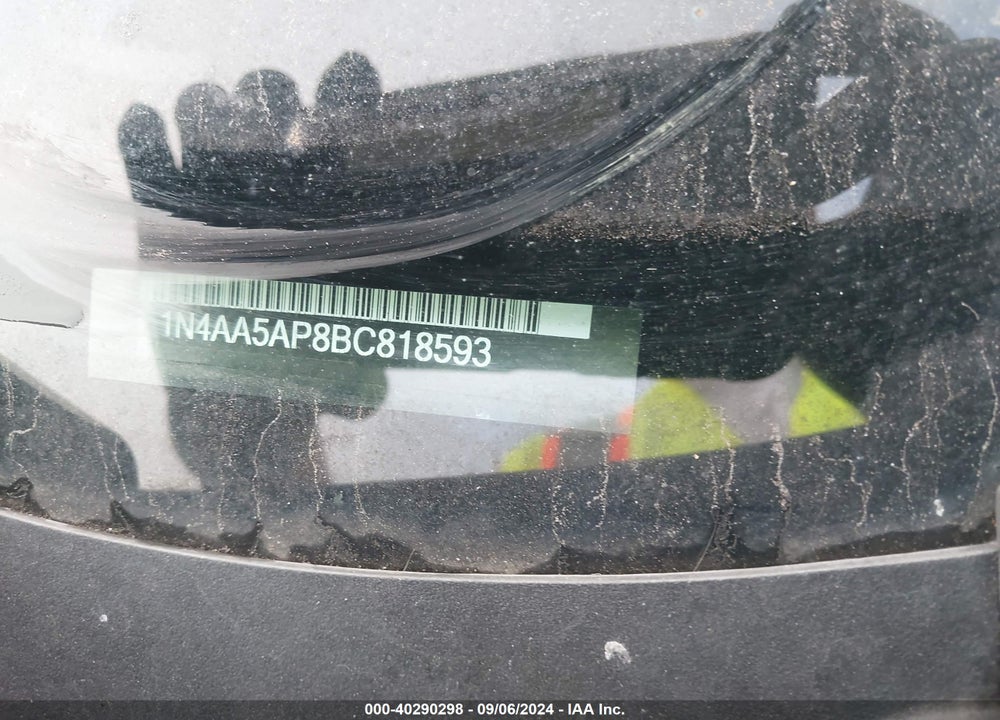 2011 NISSAN MAXIMA VIN: 1N4AA5AP8BC818593