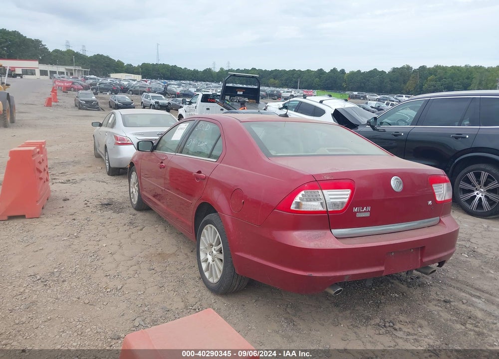 2009 MERCURY MILAN V6 PREMIER VIN: 3MEHM08139R603640