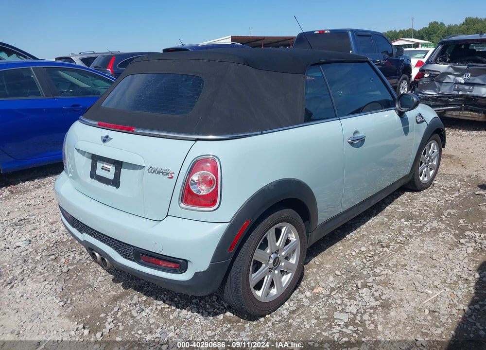 2014 MINI CONVERTIBLE COOPER S VIN: WMWZP3C50ET706951