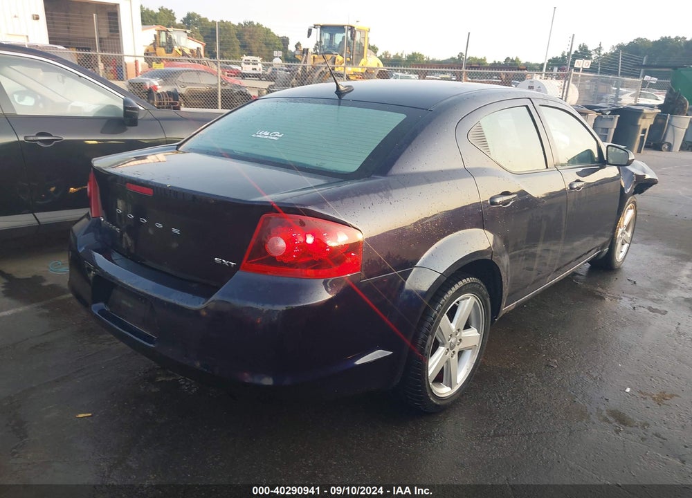 2012 DODGE AVENGER SXT VIN: 1C3CDZCB3CN313591