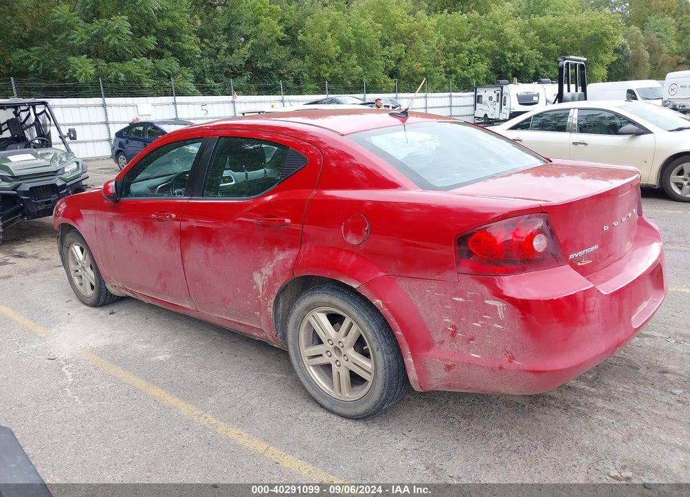 2012 DODGE AVENGER SXT VIN: 1C3CDZCBXCN178464