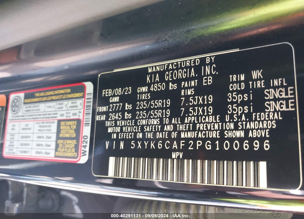 2023 KIA SPORTAGE X LINE VIN: 5XYK6CAF2PG100696