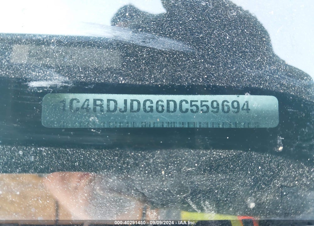 2013 DODGE DURANGO CREW VIN: 1C4RDJDG6DC559694