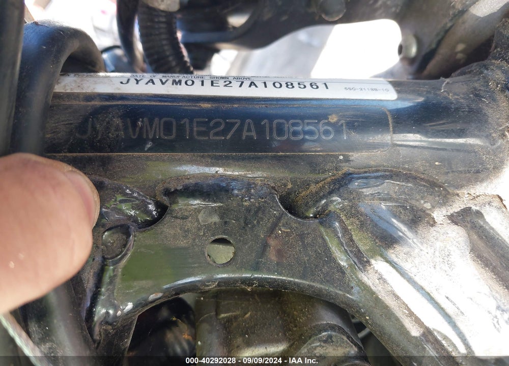 2007 YAMAHA XVS650 VIN: JYAVM01E27A108561