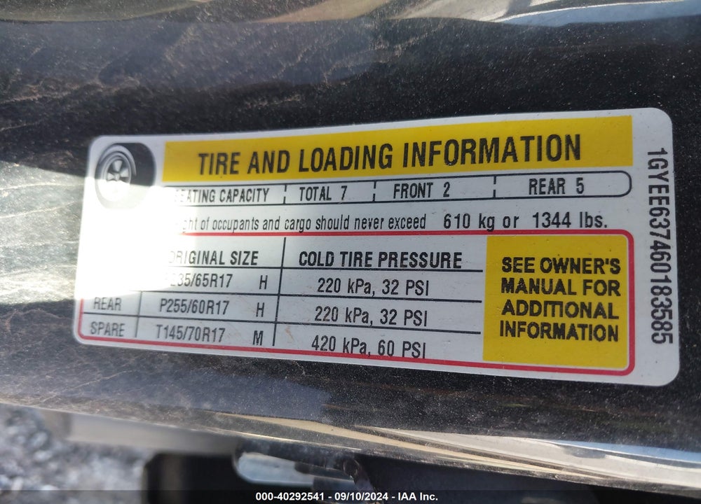 2006 CADILLAC SRX V6 VIN: 1GYEE637460183585