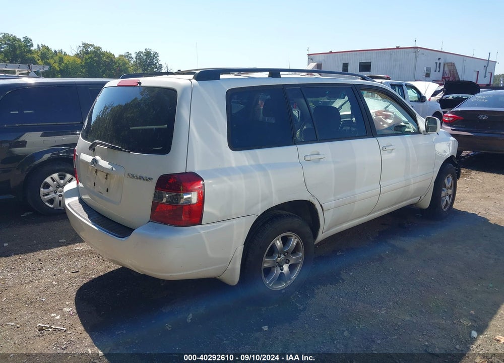 2007 TOYOTA HIGHLANDER V6 VIN: JTEEP21A970213734