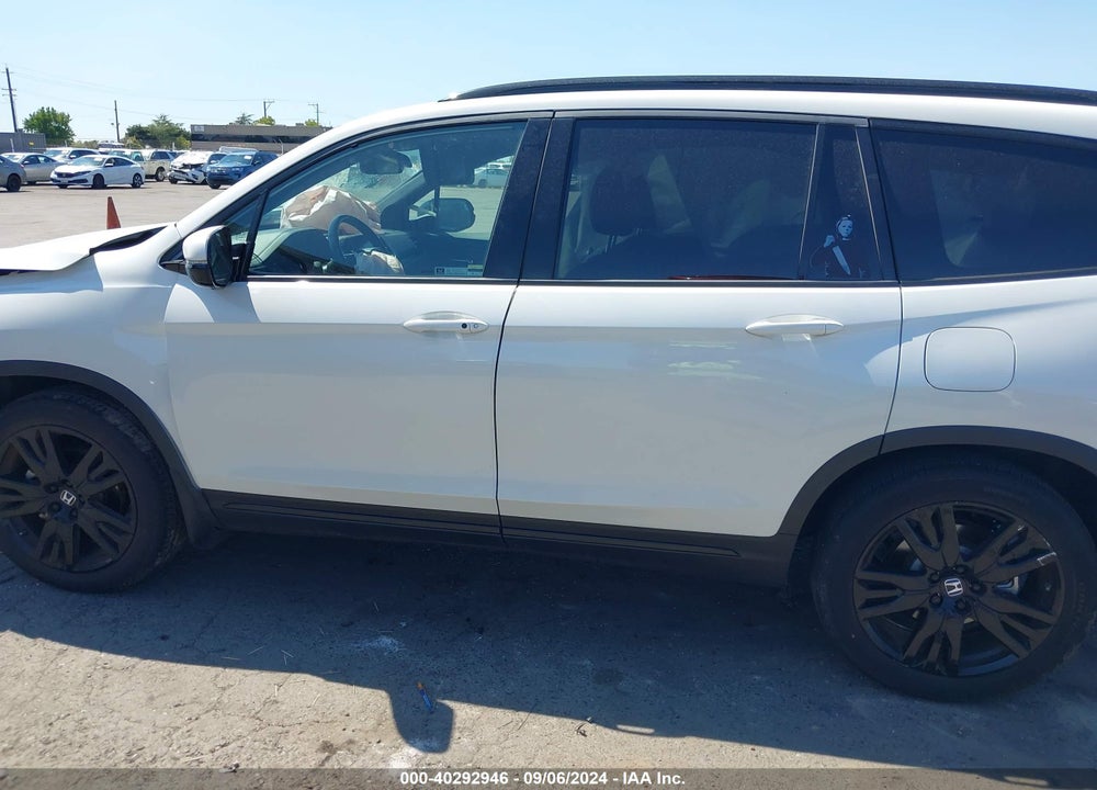 2021 HONDA PILOT AWD BLACK EDITION VIN: 5FNYF6H70MB058283