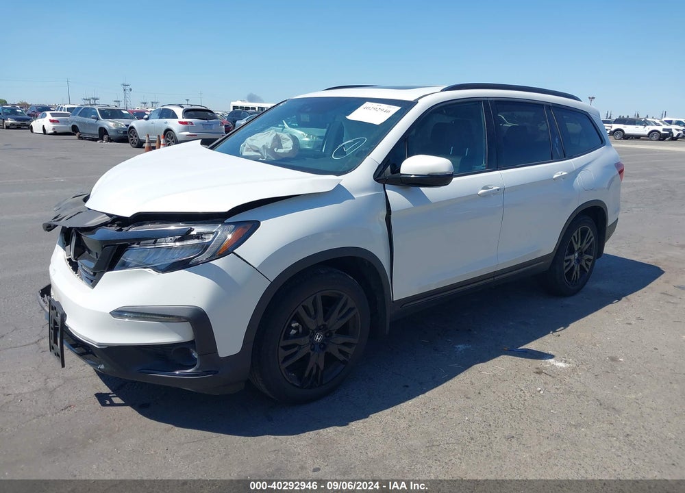 2021 HONDA PILOT AWD BLACK EDITION VIN: 5FNYF6H70MB058283