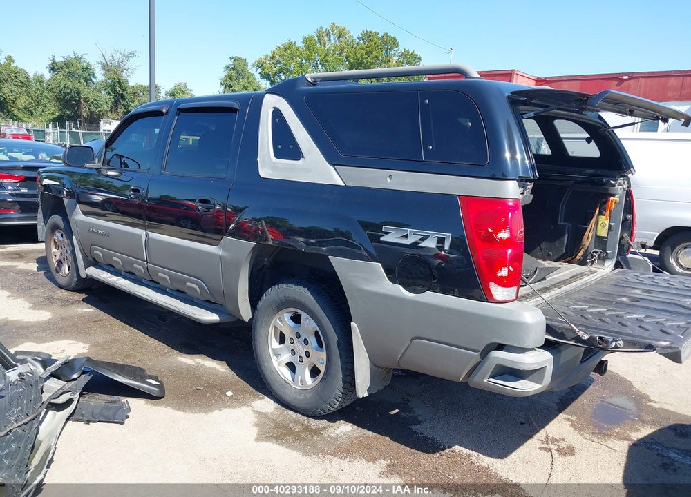 2002 CHEVROLET AVALANCHE 1500 VIN: 3GNEK13T82G119478