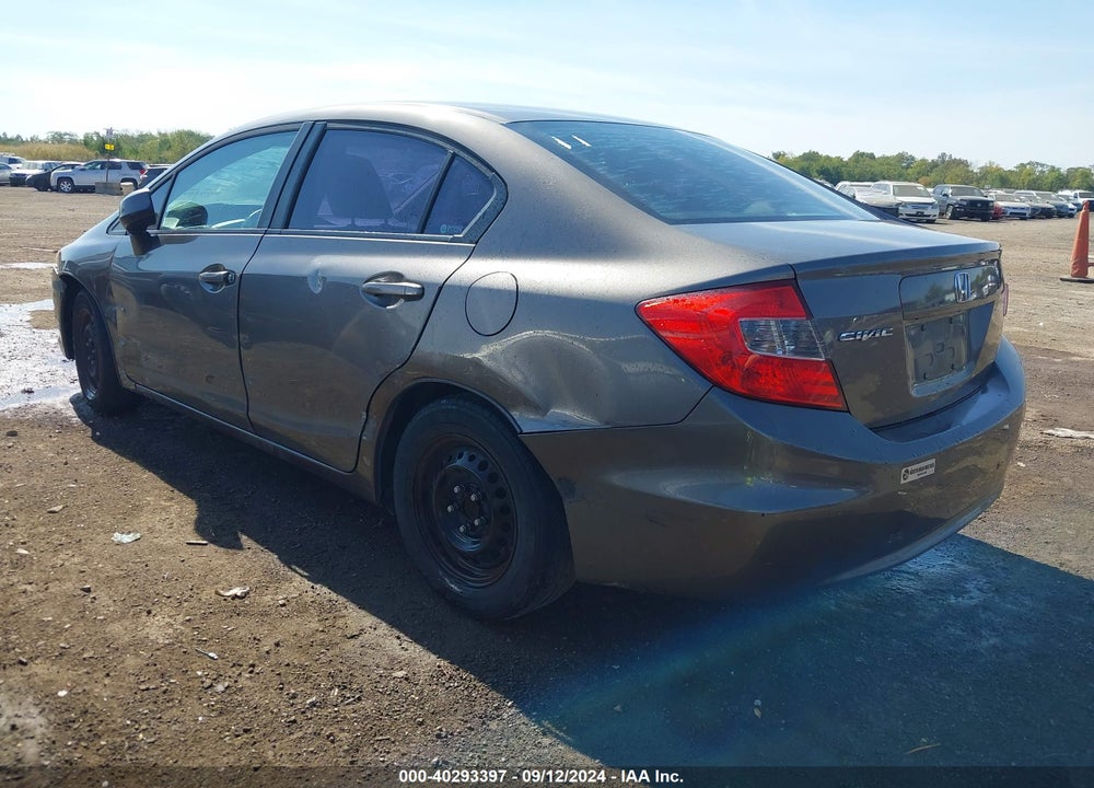 2012 HONDA CIVIC LX VIN: 19XFB2F51CE063476