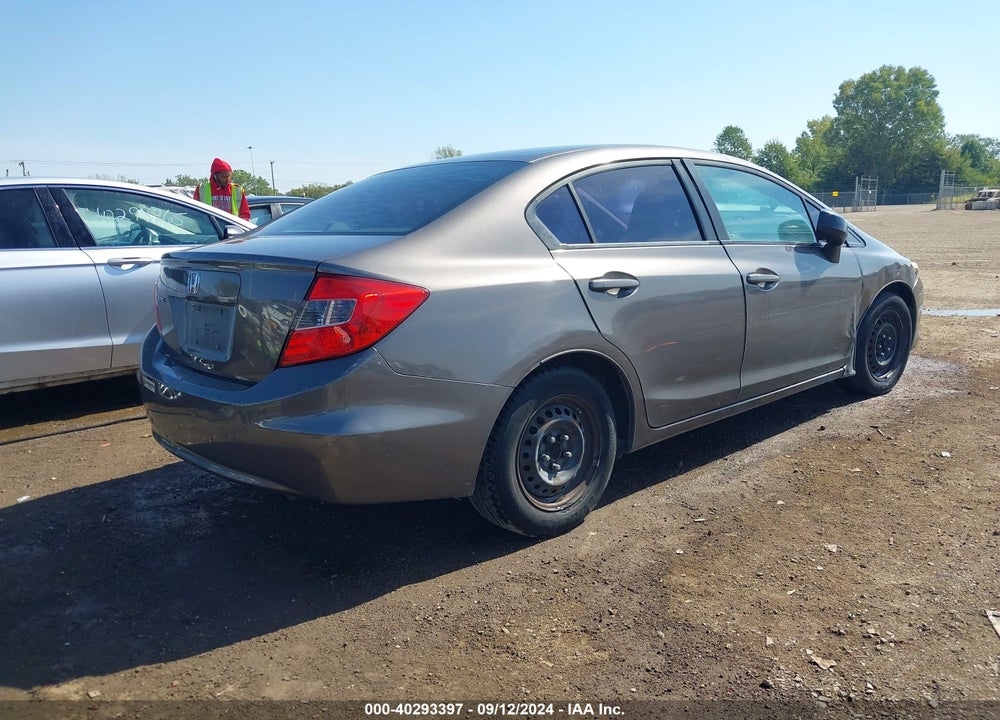 2012 HONDA CIVIC LX VIN: 19XFB2F51CE063476