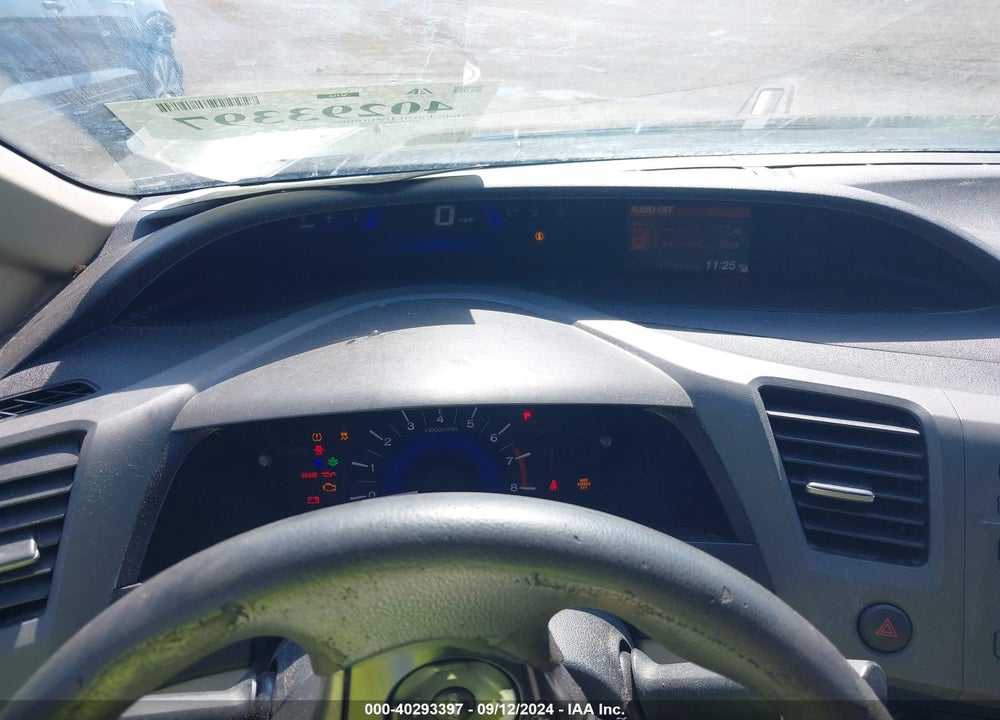 2012 HONDA CIVIC LX VIN: 19XFB2F51CE063476