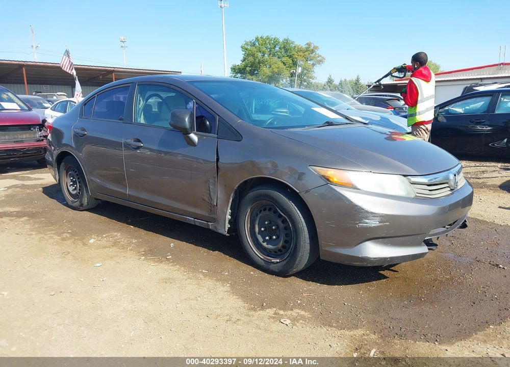 2012 HONDA CIVIC LX VIN: 19XFB2F51CE063476
