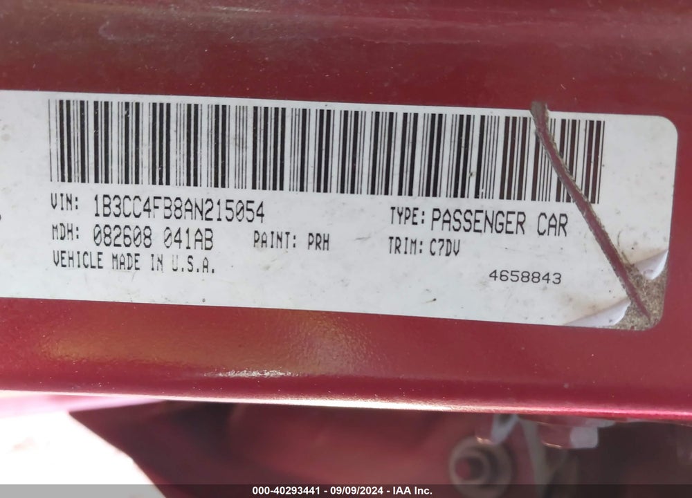2010 DODGE AVENGER SXT VIN: 1B3CC4FB8AN215054