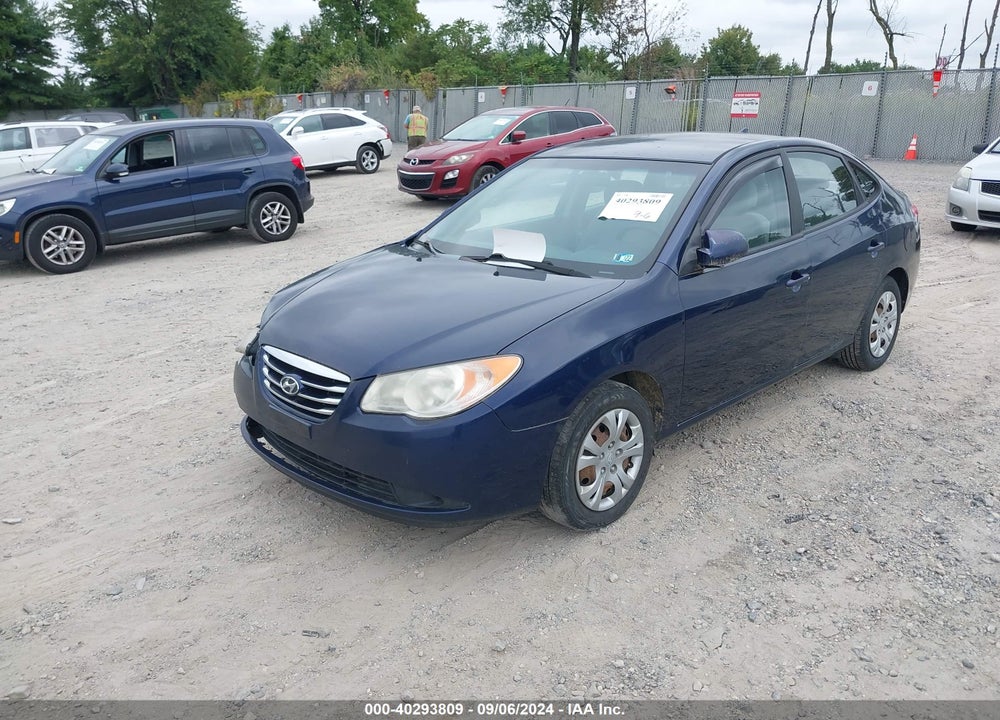 2010 HYUNDAI ELANTRA BLUE VIN: KMHDU4AD5AU837296